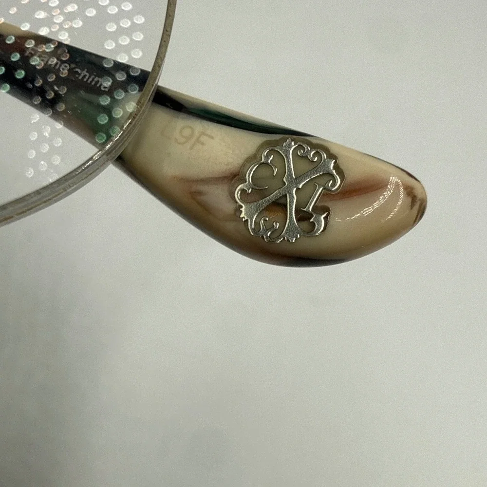 Christian Lacroix CL 3033 902 Semi Rimless Cat Eye Eyeglass Frames Marbled 53mm